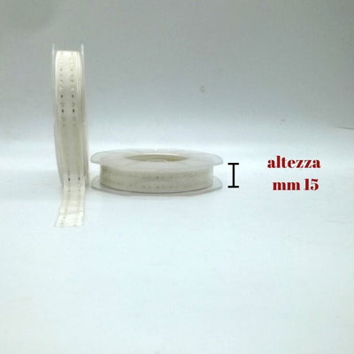 Nastro raso impunturato lamè H mm 15 articolo V680/15 metri 25
