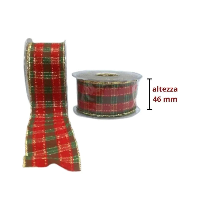 Nastro scozzese lurex h mm 46 articolo T2046 metri 15