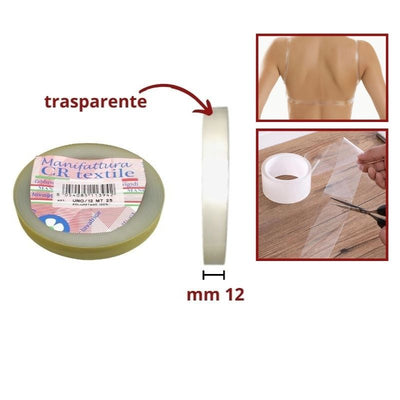 Nastro silicone trasparente h mm 12 articolo uno/12 metri 25