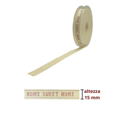 Nastro stampato 100 % cotone h cm 1,5 articolo ST5 metri 25