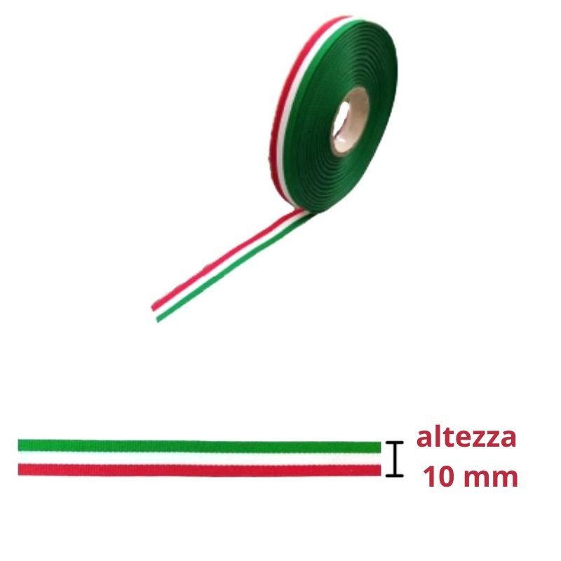 Nastro tricolore in gro poliestere h cm 1 articolo 580 metri 20