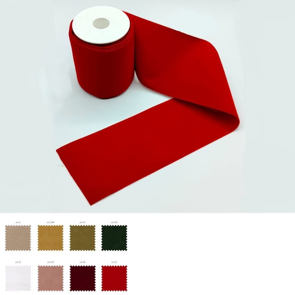 Nastro velluto decorativo h mm 100 bifacciale articolo RV30/100 metri 7