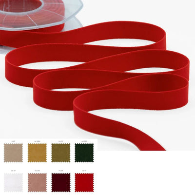 Nastro velluto decorativo h mm 15 bifacciale articolo RV30/15 metri 7