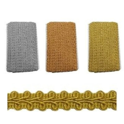 Passamaneria agremano lamè h mm 17 articolo 5129 metri 20