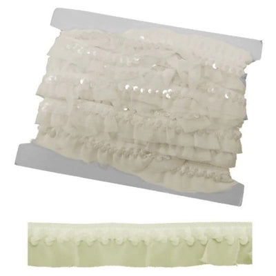 Passamaneria elastica con paillettes h mm 25 articolo 8524/020 metri 10