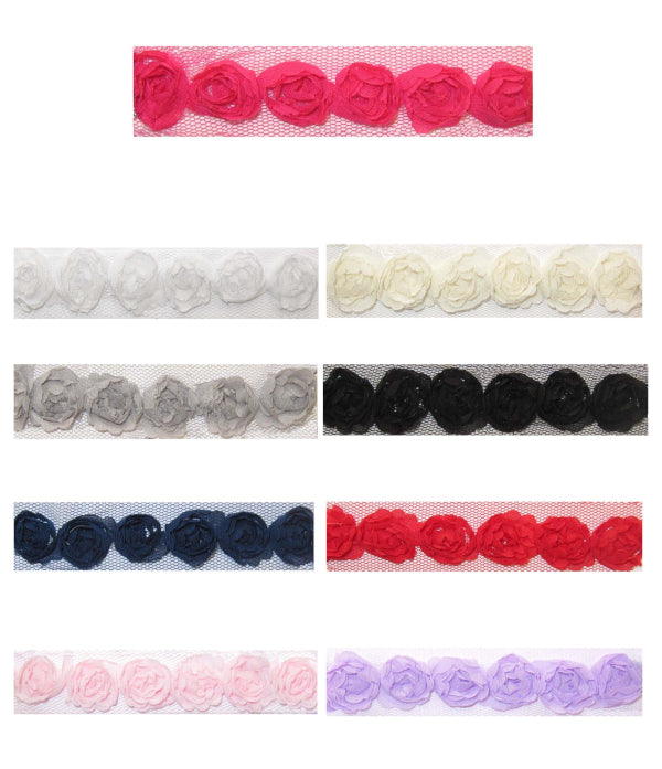 Passamaneria rosette h cm 2 articolo 256 metri 6,75