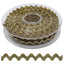 Serpentine trimmings in lamé and linen, 10 mm high, item 4083/10, 20 metres