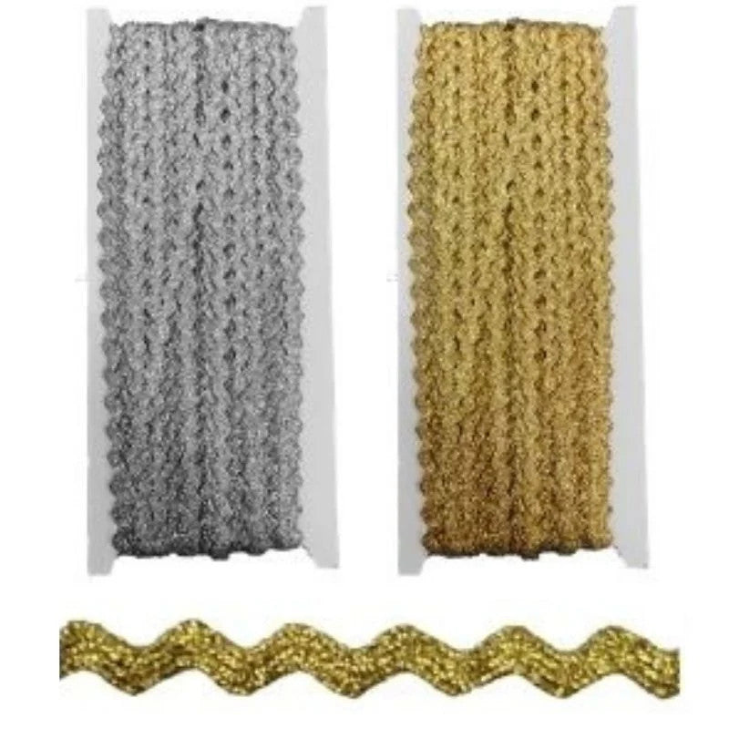 Serpentine lamé trimmings h 9 mm item 454/1 20 metres
