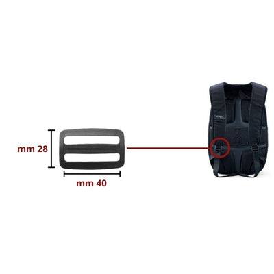 Passante per zaino in plastica mm 40 articolo FF262/12 pezzi 12