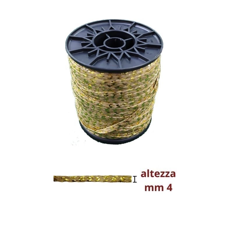 Piattina lurex e juta h mm 4 articolo 5239 metri 100