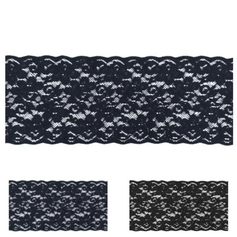 Elastic lace h 10 cm item EL02B 10 meters