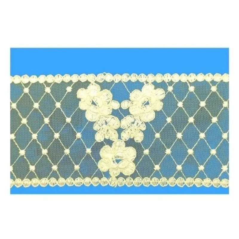 Rebrodè tulle partition lace h 9 cm item F44-1 10 metres