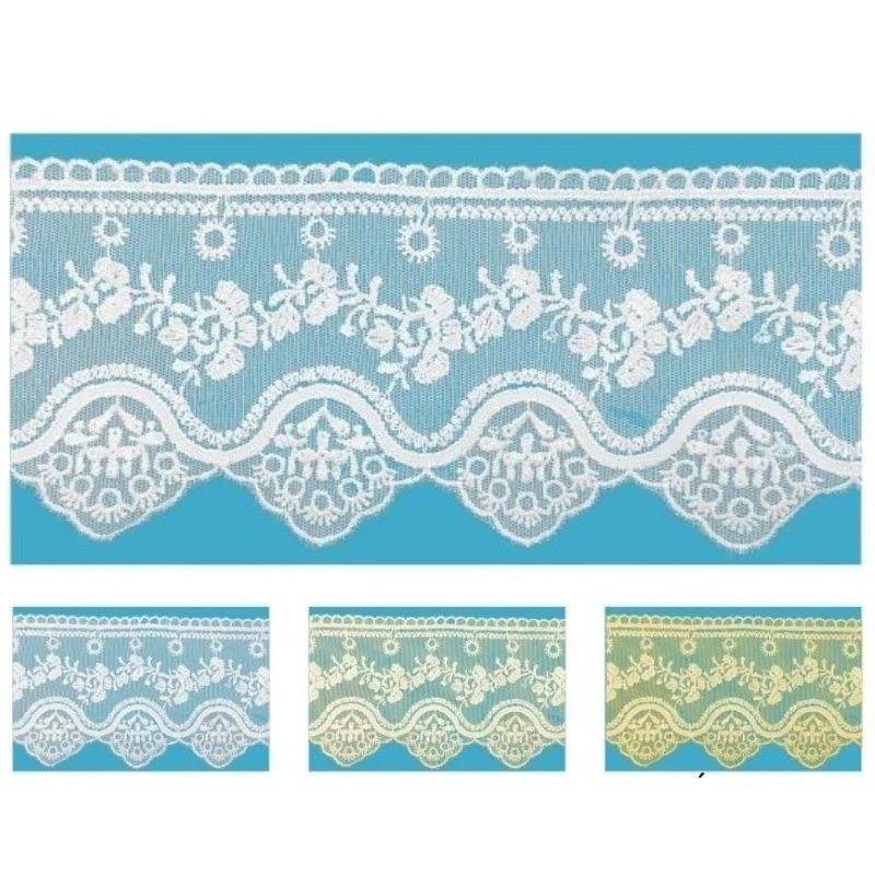 100% polyester tulle lace h 10 cm item 8TB0768 10 meters