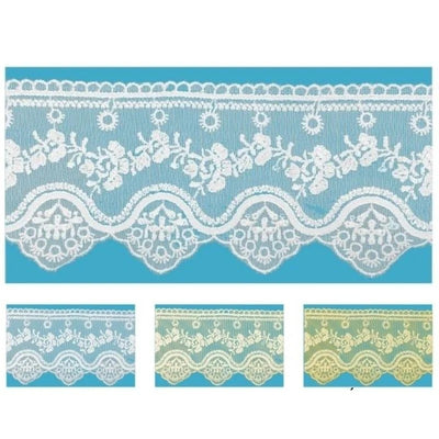 Pizzo tulle 100% poliestere h 10 cm articolo 8TB0768 metri 10