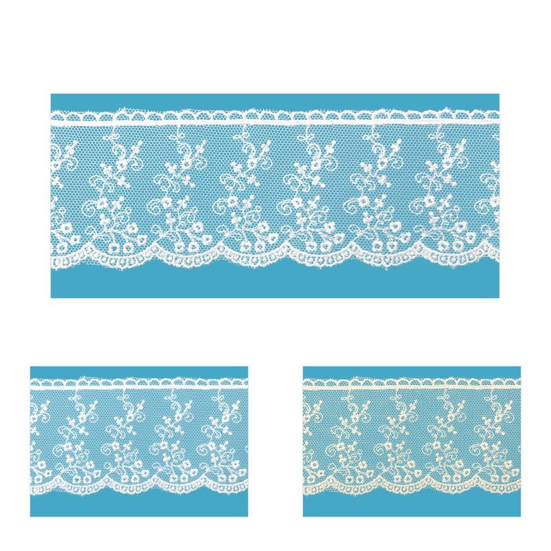 100% polyester tulle lace h 6 cm item M30492 10 meters