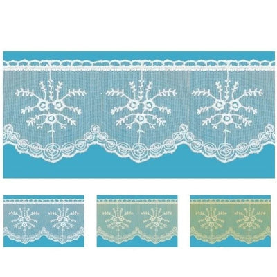 Pizzo tulle 100% poliestere h 6,5 cm articolo 30540/1 metri 10