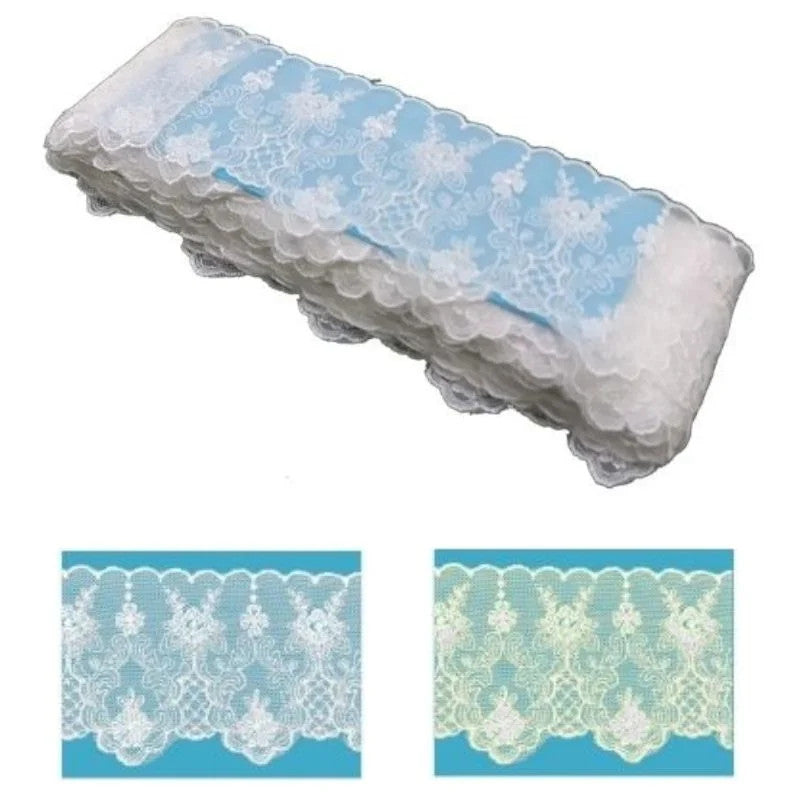 100% polyester tulle lace h 8 cm item TL118 13.70 metres