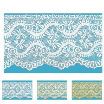 Pizzo tulle 100% poliestere h 9,4 cm articolo 60157 metri 10