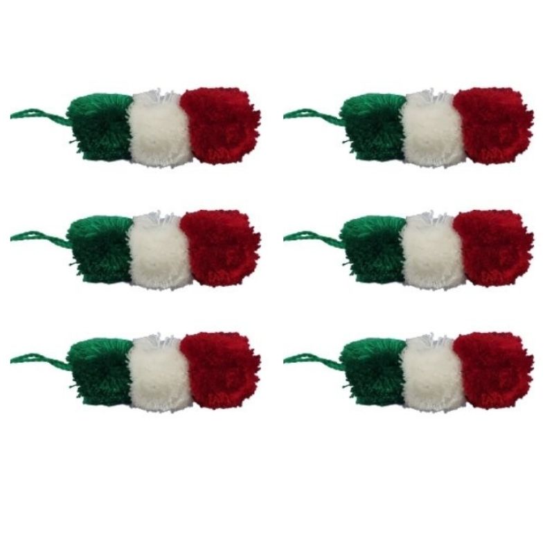 Pompon a tris h cm 6 articolo 41620 pezzi 6