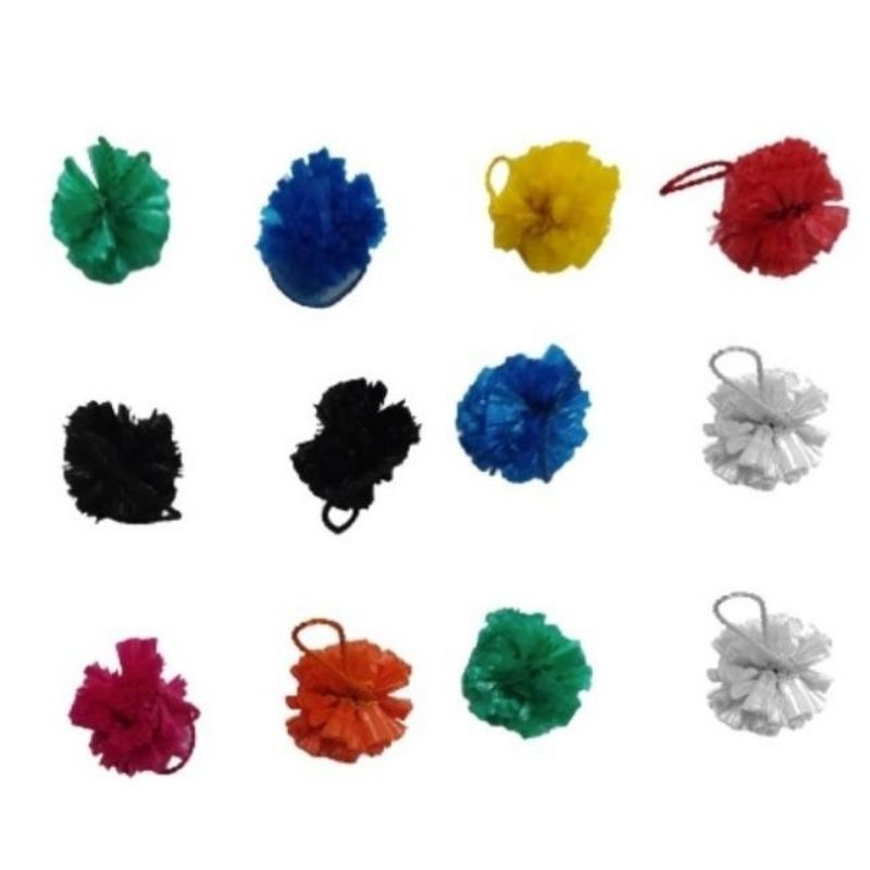 Pompon rafia ø cm 3 articolo 41625 pezzi 12