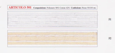 Riloga in cotone h cm 2 articolo 501 metri 50