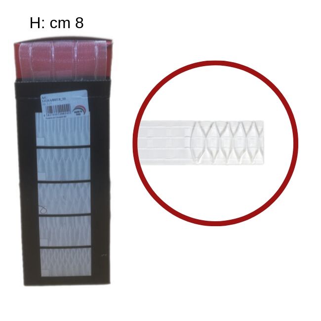 Riloga modello nido d'ape trasparente h cm 8 articolo N/GRA/80/TR metri 50
