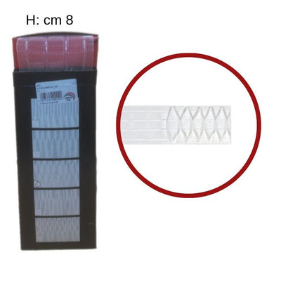 Riloga modello nido d'ape trasparente h cm 8 articolo N/GRA/80/TR metri 50