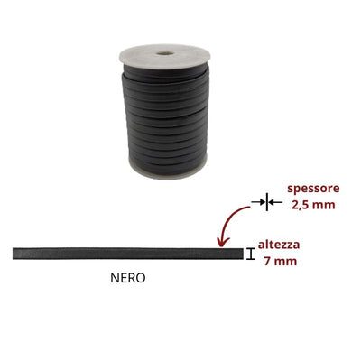 Rocchetto bordura similpelle h mm 7 articolo K1158/07 metri 20