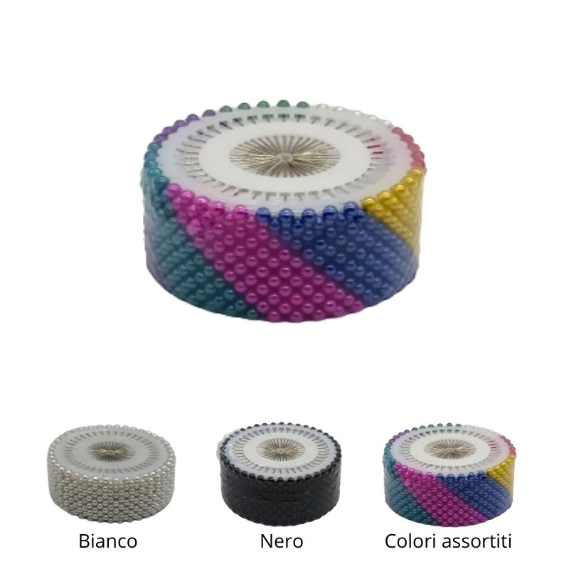 Rosetta spilli testa colorata articolo 23201 dischetti 12