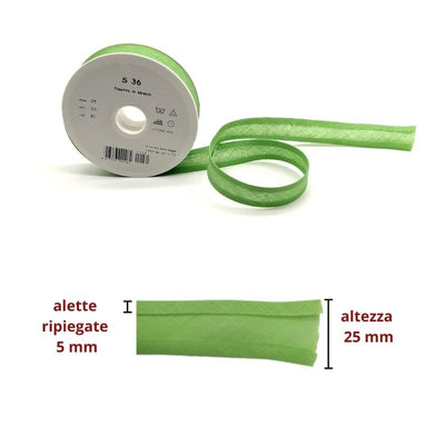 Sbieco cotone h mm 25/5/5 articolo S 36 Topp metri 20