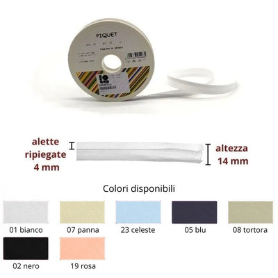 Sbieco piquet in millerighe tinta unita h mm 14/4/4 Topp metri 15