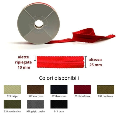 Sbieco velluto rigato h mm 25/10/10 articolo Roma 13 metri 15