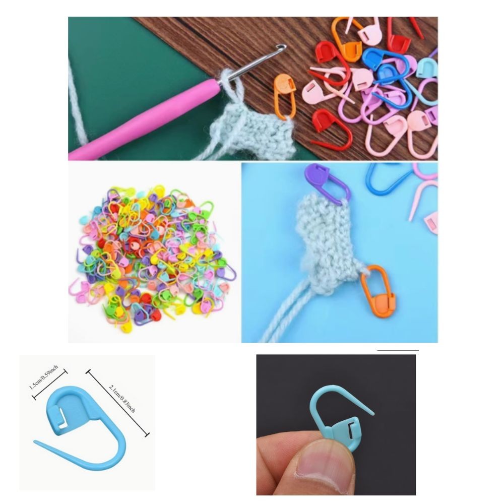 Plastic Stitch Markers for Crochet and Knitting, 20 pieces