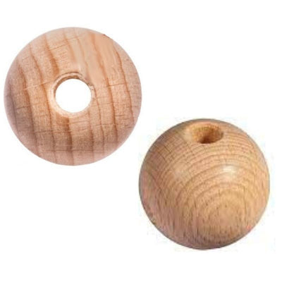 Sfera legno forata ø mm 16 articolo 116/16 pezzi 25