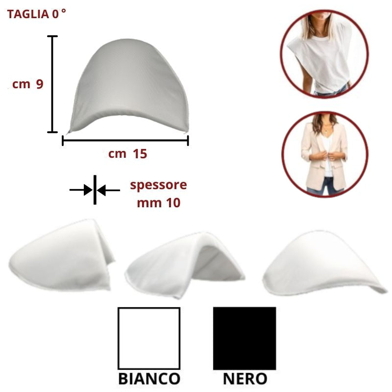 Spalline giro sella foderate taglia 0° articolo 5 paia 12