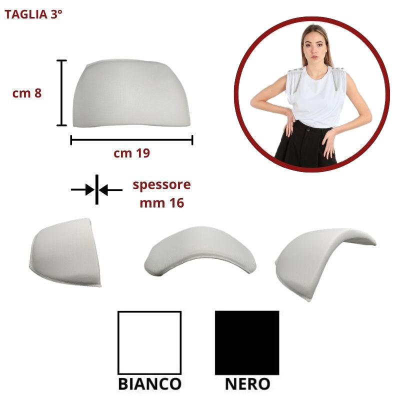 Spalline tagliata sellare spugna foderate taglia 3° articolo 5 T paia 12