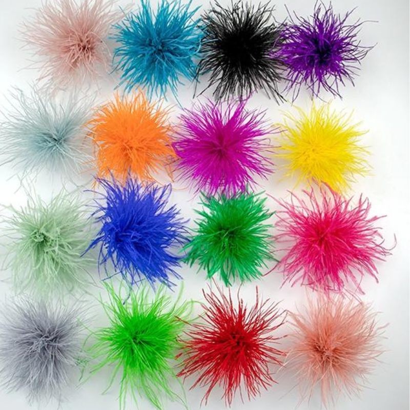 Spilla di struzzo diametro cm 15