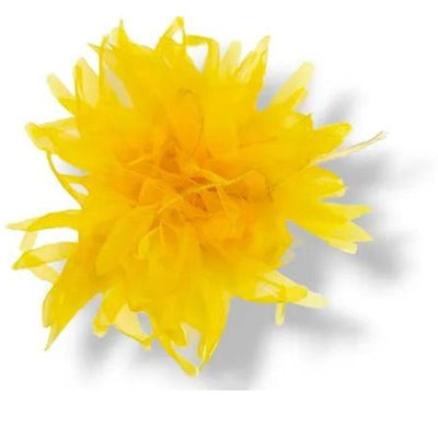 Spilla fiore in organza e piume di struzzo articolo Fm10932