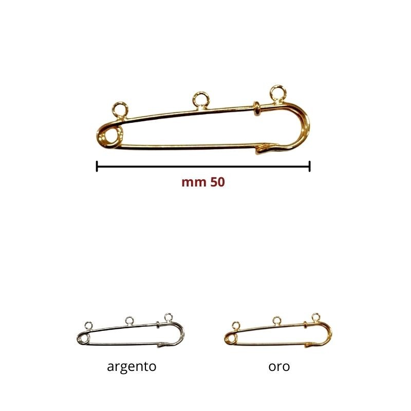 Spille balia 3 occhielli h mm 50 articolo FF187 pezzi 6