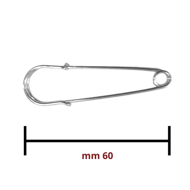 Spille kilt lunghezza mm 60 argento articolo 22102 pezzi 10