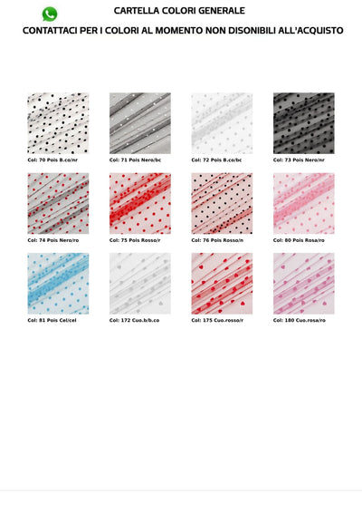 Flocked tulle with polka dots, 150 cm high, Ravello item