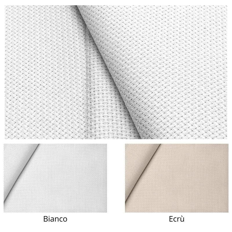 Tela aida cotone h cm 180 fori 55