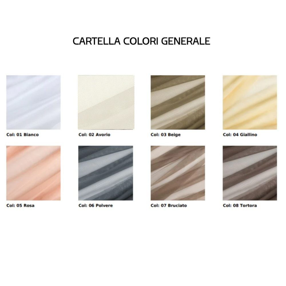 Tulle curtain with weighted hem, height 310 cm