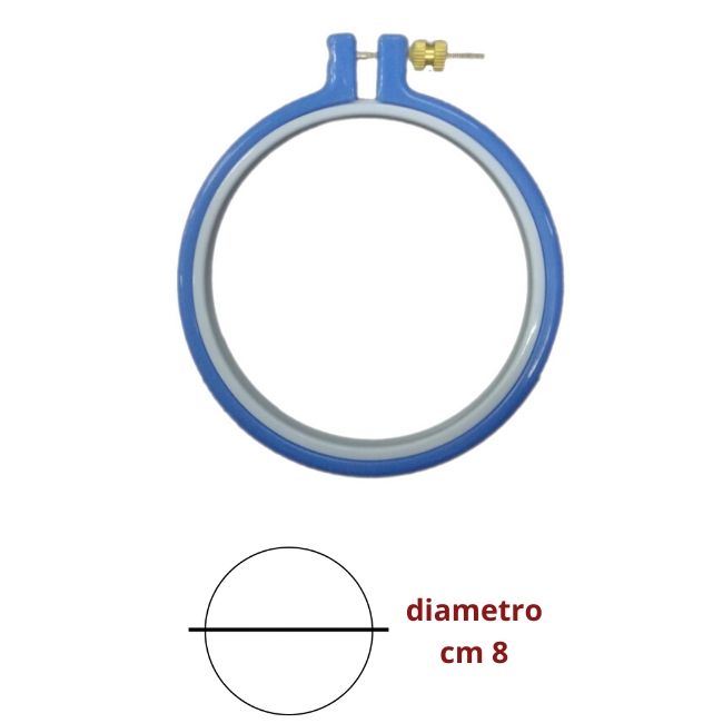 Telaio ricamo in plastica ø cm 8 articolo 3603/1