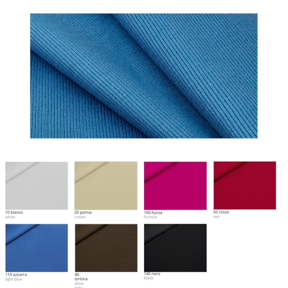Elastic cotton rib fabric h 115 cm item Ebe