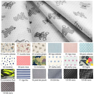 Tessuto in cotone 100% h cm 150 articolo Stampato