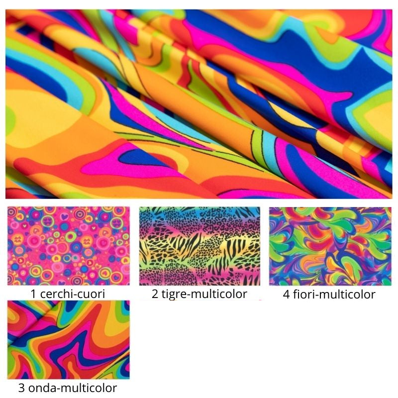 Printed lycra fabric, 150 cm high, Circus item