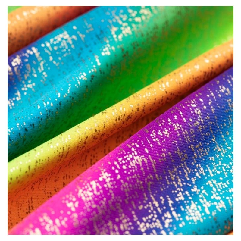 Printed lycra fabric, 150 cm high, Rainbow item