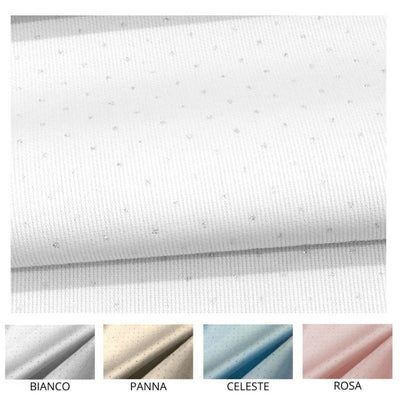 Tessuto piquet cotone in millerighe glitterato h cm 150