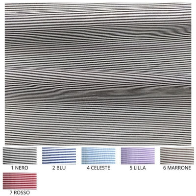 Tessuto policotone tinto in filo mini righe h cm 150 articolo 16025